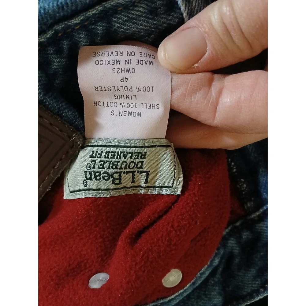 Vintage‎ LL bean fleece lined straight leg jeans womens Size 26